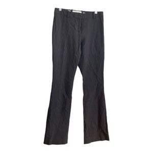 Lafayette 148 New York Waldorf Flat Front Black Trousers / 95% Wool